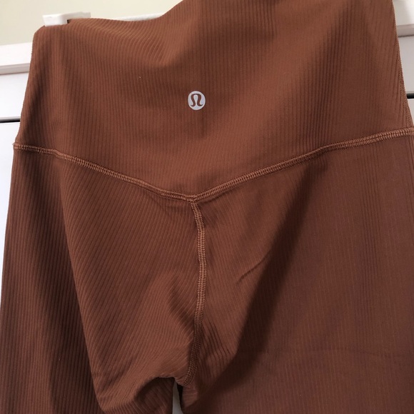 lululemon athletica Brown High-Rise Ribbed Leggings - Picture 6 of 7